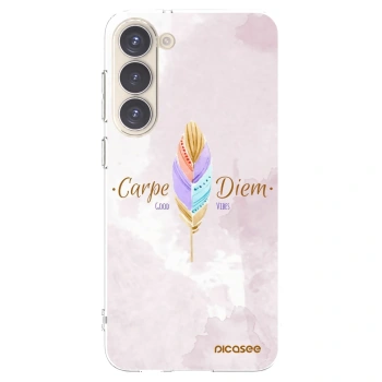 Picasee διαφανής θήκη σιλικόνης Samsung Galaxy S23+ 5G - Carpe Diem