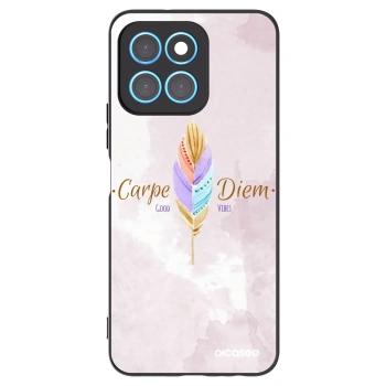 Picasee Μαύρη θήκη σιλικόνης για Honor X8 5G - Carpe Diem
