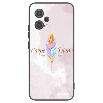 Picasee Μαύρη θήκη σιλικόνης για Xiaomi Poco X5 - Carpe Diem