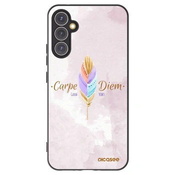 Picasee Μαύρη θήκη σιλικόνης για Samsung Galaxy A34 5G A346B - Carpe Diem