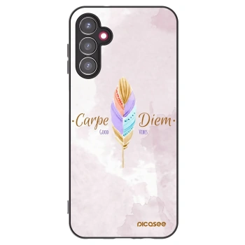 Picasee Μαύρη θήκη σιλικόνης για Samsung Galaxy A14 5G A146P - Carpe Diem