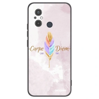 Picasee Μαύρη θήκη σιλικόνης για Xiaomi Redmi 12C - Carpe Diem