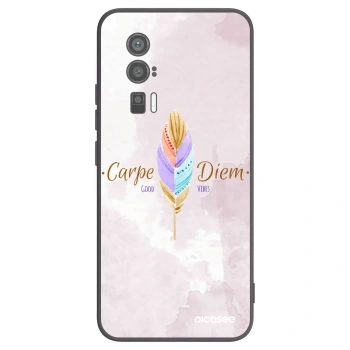 Picasee Μαύρη θήκη σιλικόνης για Xiaomi Poco F5 Pro 5G - Carpe Diem