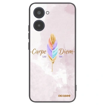 Picasee Μαύρη θήκη σιλικόνης για Realme 10 4G - Carpe Diem