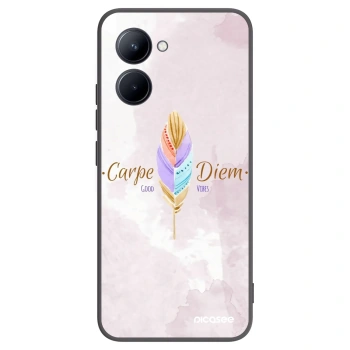 Picasee Μαύρη θήκη σιλικόνης για Realme C33 (2023) - Carpe Diem