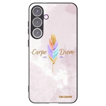 Picasee Μαύρη θήκη σιλικόνης για Samsung Galaxy S24+ S926B 5G - Carpe Diem