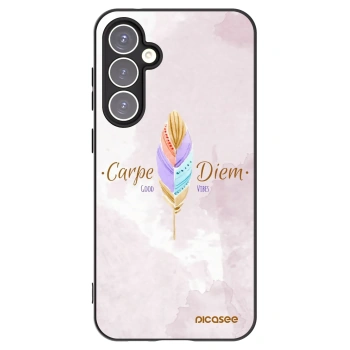 Picasee Μαύρη θήκη σιλικόνης για Samsung Galaxy S23 FE S711B - Carpe Diem