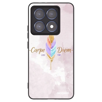 Picasee Μαύρη θήκη σιλικόνης για Xiaomi 14T Pro - Carpe Diem