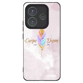 Picasee Μαύρη θήκη σιλικόνης για Xiaomi Redmi Note 14 5G - Carpe Diem