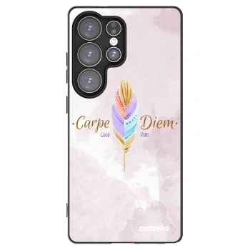 Picasee Μαύρη θήκη σιλικόνης για Samsung Galaxy S25 Ultra 5G - Carpe Diem