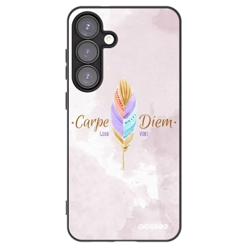 Picasee Μαύρη θήκη σιλικόνης για Samsung Galaxy S25+ 5G - Carpe Diem