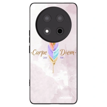 Picasee Μαύρη θήκη σιλικόνης για Honor Magic7 Lite 5G - Carpe Diem