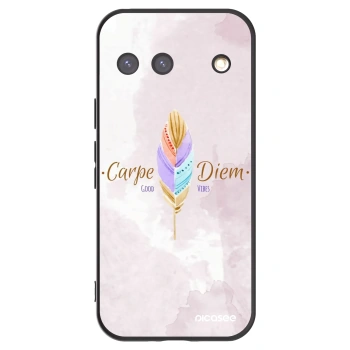 Picasee Μαύρη θήκη σιλικόνης για Google Pixel 9 - Carpe Diem