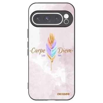 Picasee Μαύρη θήκη σιλικόνης για Google Pixel 9 Pro - Carpe Diem