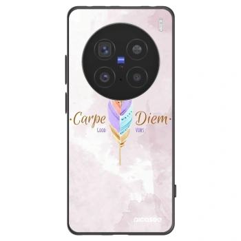 Picasee Μαύρη θήκη σιλικόνης για Vivo X200 Pro - Carpe Diem