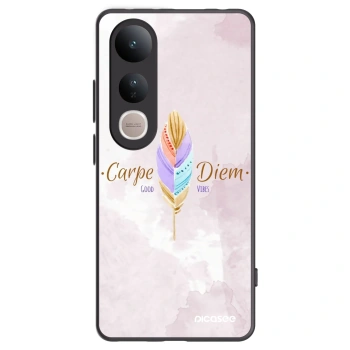 Picasee Μαύρη θήκη σιλικόνης για Vivo V50 Lite 5G - Carpe Diem