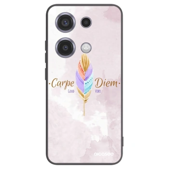 Picasee Μαύρη θήκη σιλικόνης για Xiaomi Redmi Note 14S - Carpe Diem