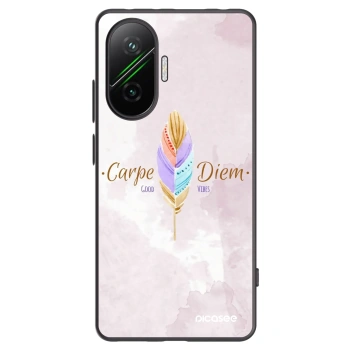 Picasee Μαύρη θήκη σιλικόνης για Xiaomi Poco F7 5G - Carpe Diem