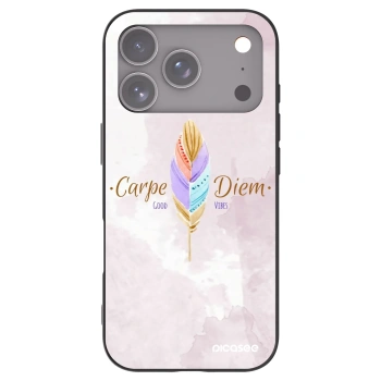 Picasee Μαύρη θήκη σιλικόνης για Apple iPhone 17 Pro - Carpe Diem
