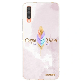 Picasee διαφανής θήκη σιλικόνης Samsung Galaxy A70 A705F - Carpe Diem