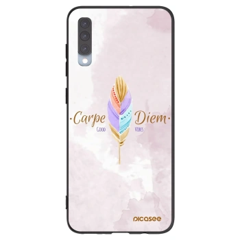 Picasee Μαύρη θήκη σιλικόνης για Samsung Galaxy A70 A705F - Carpe Diem