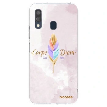 Picasee διαφανής θήκη σιλικόνης Samsung Galaxy A40 A405F - Carpe Diem