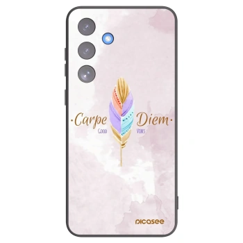 Picasee Μαύρη θήκη σιλικόνης για Samsung Galaxy S25 FE 5G - Carpe Diem