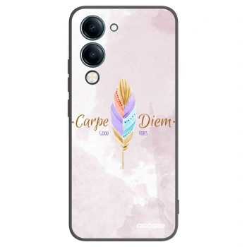 Picasee Μαύρη θήκη σιλικόνης για Vivo Y29s 5G - Carpe Diem