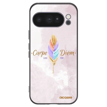 Picasee Μαύρη θήκη σιλικόνης για Google Pixel 10 Pro - Carpe Diem