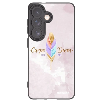 Picasee Μαύρη θήκη σιλικόνης για Samsung Galaxy S26 - Carpe Diem