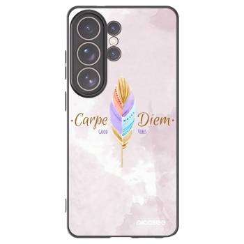 Picasee Μαύρη θήκη σιλικόνης για Samsung Galaxy S26 Ultra - Carpe Diem