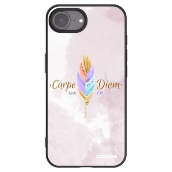 Picasee Μαύρη θήκη σιλικόνης για Apple iPhone 17e - Carpe Diem