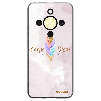 Picasee Μαύρη θήκη σιλικόνης για Honor Magic8 Lite 5G - Carpe Diem