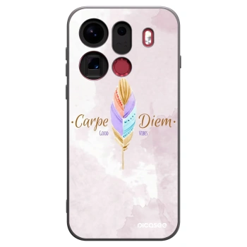 Picasee Μαύρη θήκη σιλικόνης για OPPO Find X9 Pro - Carpe Diem