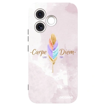 Picasee Μαύρη θήκη σιλικόνης για Honor 600 Lite - Carpe Diem