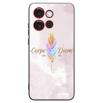 Picasee Μαύρη θήκη σιλικόνης για Motorola Edge 60 Neo 5G - Carpe Diem
