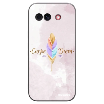 Picasee Μαύρη θήκη σιλικόνης για Google Pixel 10a - Carpe Diem