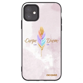 Picasee Μαύρη θήκη σιλικόνης για Apple iPhone 11 - Carpe Diem