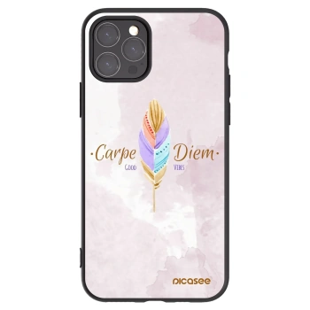 Picasee Μαύρη θήκη σιλικόνης για Apple iPhone 11 Pro - Carpe Diem