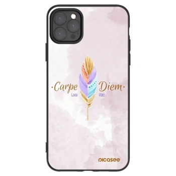 Picasee Μαύρη θήκη σιλικόνης για Apple iPhone 11 Pro Max - Carpe Diem