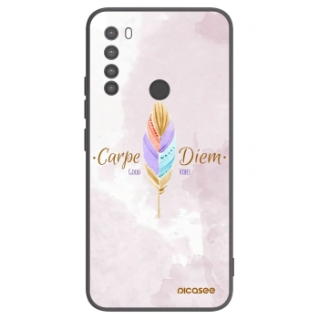 Picasee Μαύρη θήκη σιλικόνης για Xiaomi Redmi Note 8 - Carpe Diem