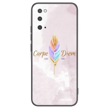 Picasee Μαύρη θήκη σιλικόνης για Samsung Galaxy S20 G980F - Carpe Diem