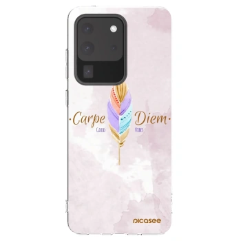 Picasee διαφανής θήκη σιλικόνης Samsung Galaxy S20 Ultra 5G G988F - Carpe Diem