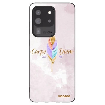 Picasee Μαύρη θήκη σιλικόνης για Samsung Galaxy S20 Ultra 5G G988F - Carpe Diem