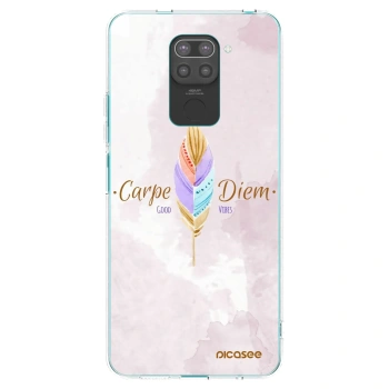 Picasee Μαύρη θήκη σιλικόνης για Xiaomi Redmi Note 9 - Carpe Diem
