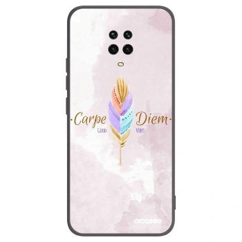 Picasee Μαύρη θήκη σιλικόνης για Xiaomi Redmi Note 9S - Carpe Diem