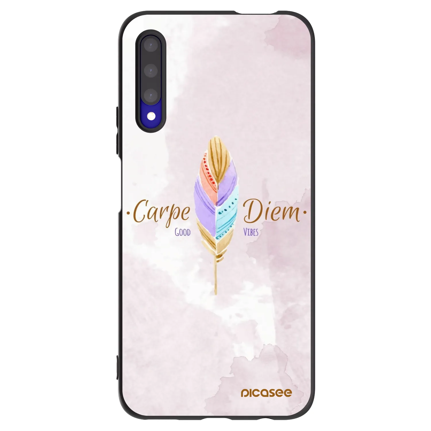 Picasee Μαύρη θήκη σιλικόνης για Honor 9X Pro - Carpe Diem