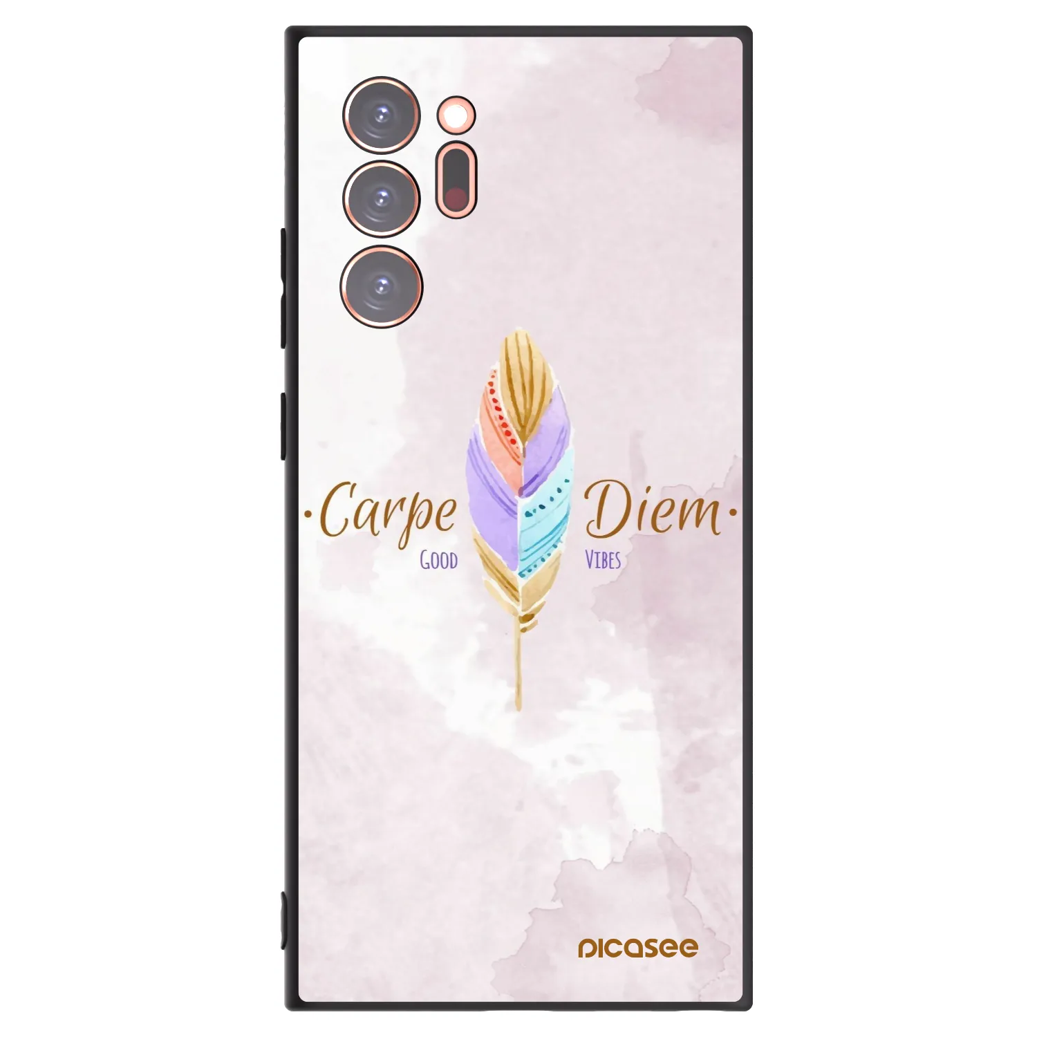Picasee Μαύρη θήκη σιλικόνης για Samsung Galaxy Note 20 Ultra - Carpe Diem