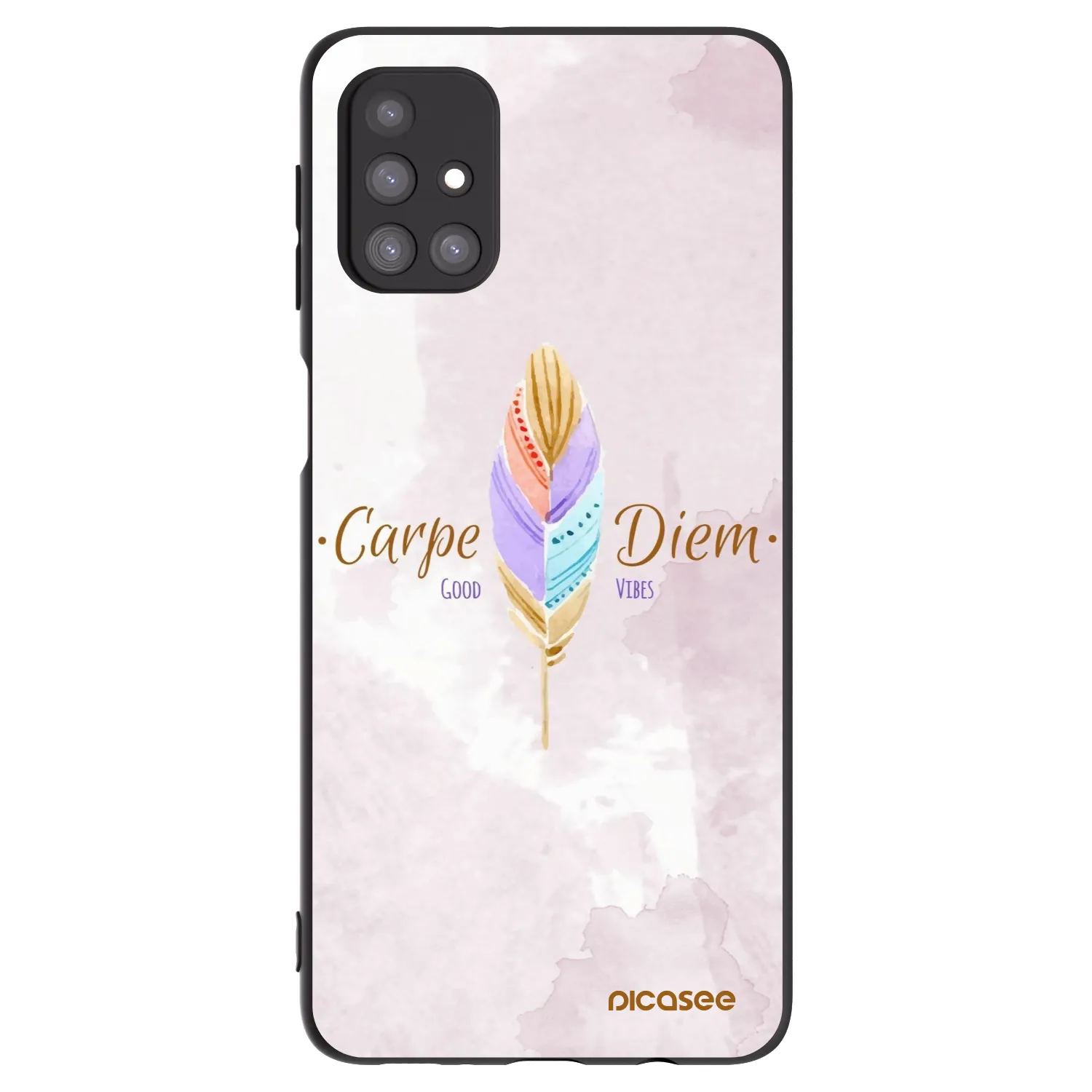 Picasee Μαύρη θήκη σιλικόνης για Samsung Galaxy M31s - Carpe Diem