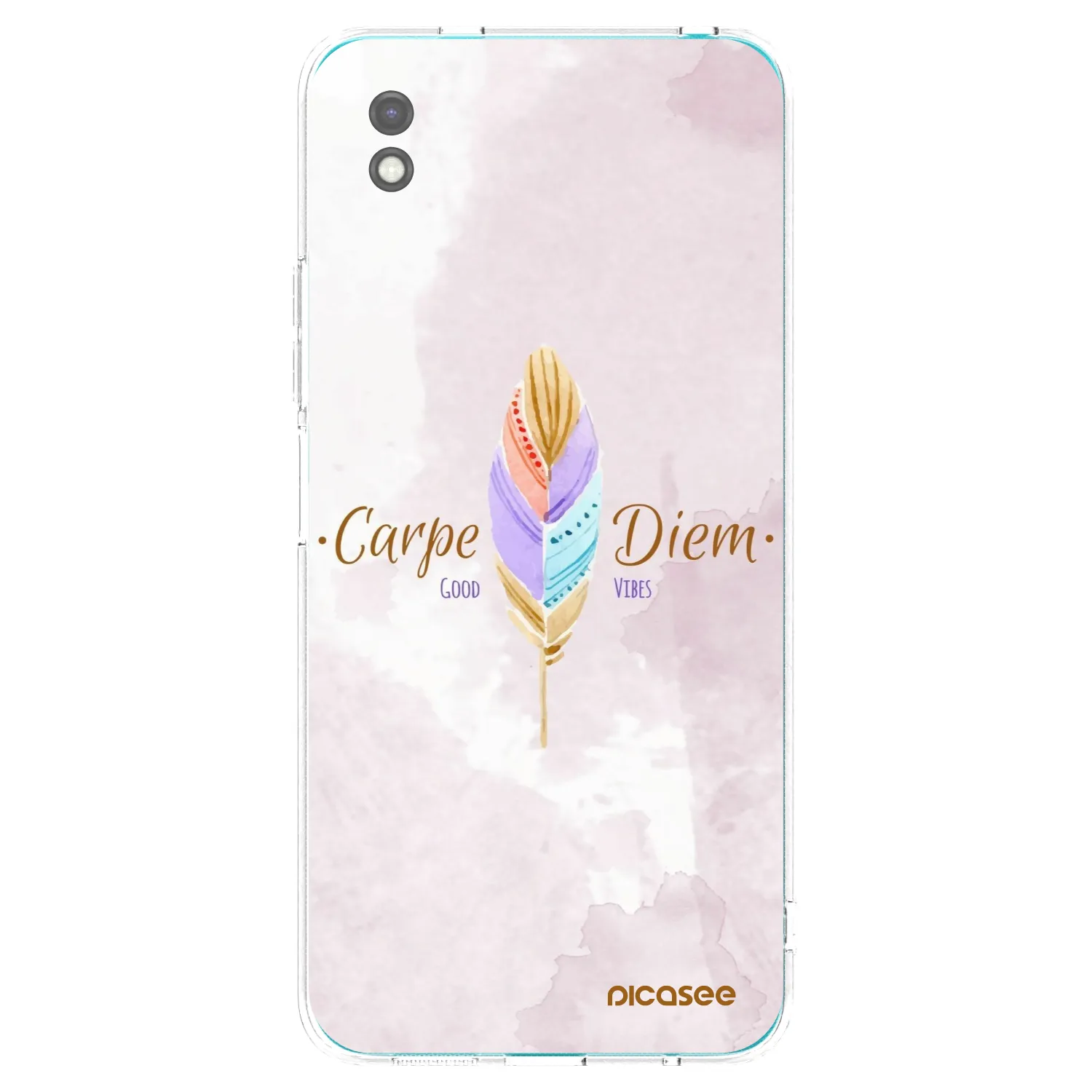 Picasee Μαύρη θήκη σιλικόνης για Xiaomi Redmi 9A - Carpe Diem